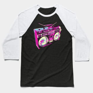 80s Boombox Pop Art Baseball T-Shirt